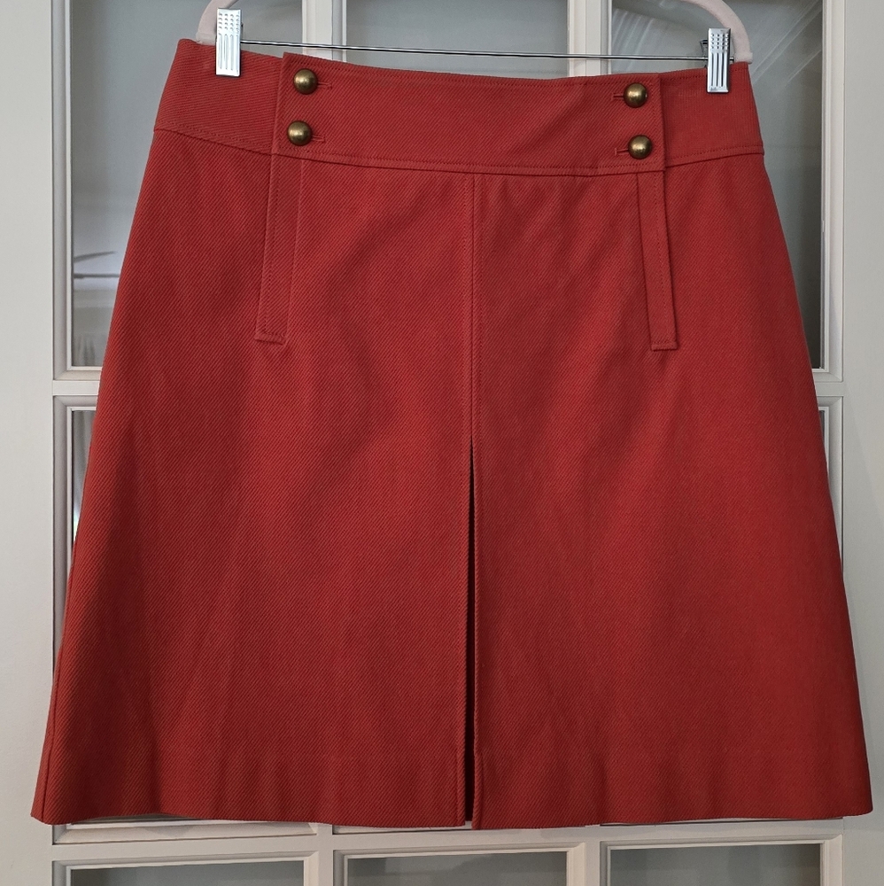 Tory Burch Orange and Red Mini Skirt